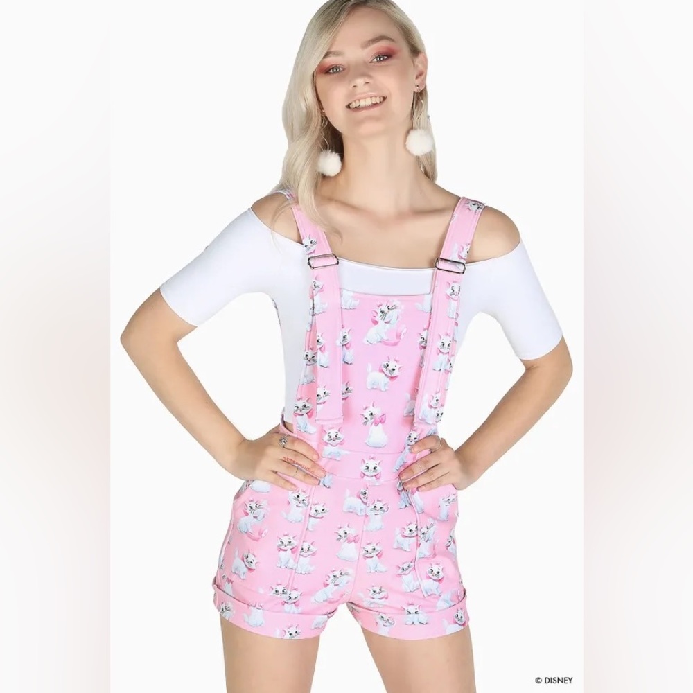 Blackmilk Disney Aristocats Marie Shortall Overalls